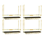 Modern Metal Hanging Wine Rack with Glass Holder