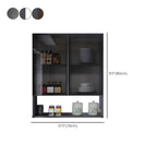 Gray Metal Floating Storage Kitchen China Cabinet