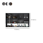 Gray Metal Floating Storage Kitchen China Cabinet