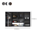 Gray Metal Floating Storage Kitchen China Cabinet