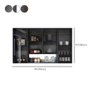Gray Metal Floating Storage Kitchen China Cabinet