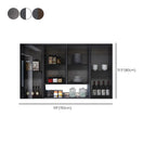 Gray Metal Floating Storage Kitchen China Cabinet