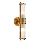 Modern Gold Cylinder Vanity Light with Crystal for Bathroom Use