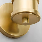 Modern Gold Cylinder Vanity Light with Crystal for Bathroom Use