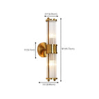 Modern Gold Cylinder Vanity Light with Crystal for Bathroom Use