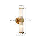 Modern Gold Cylinder Vanity Light with Crystal for Bathroom Use