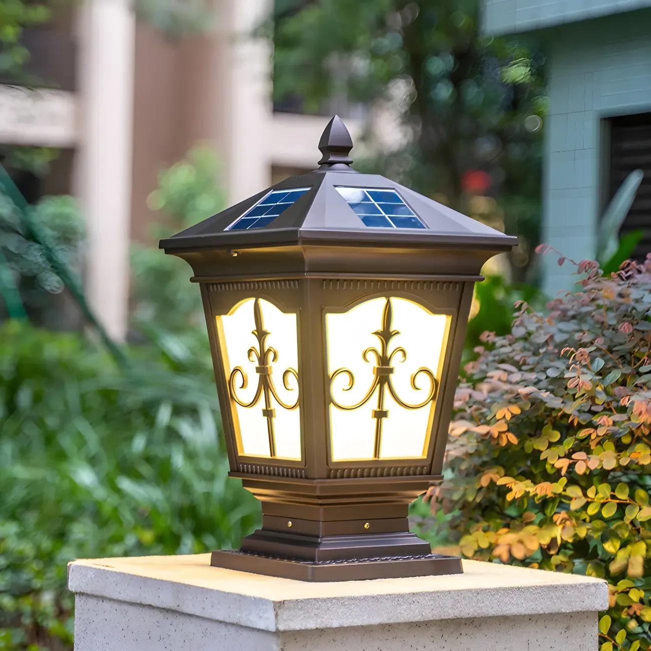 3 Color Light Decorative Contemporary Outdoor Post Light