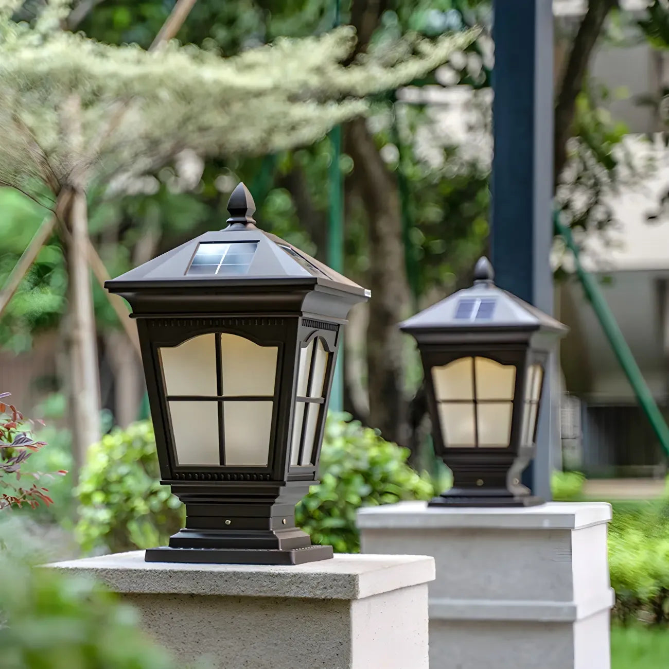 3 Color Light Decorative Contemporary Outdoor Post Light