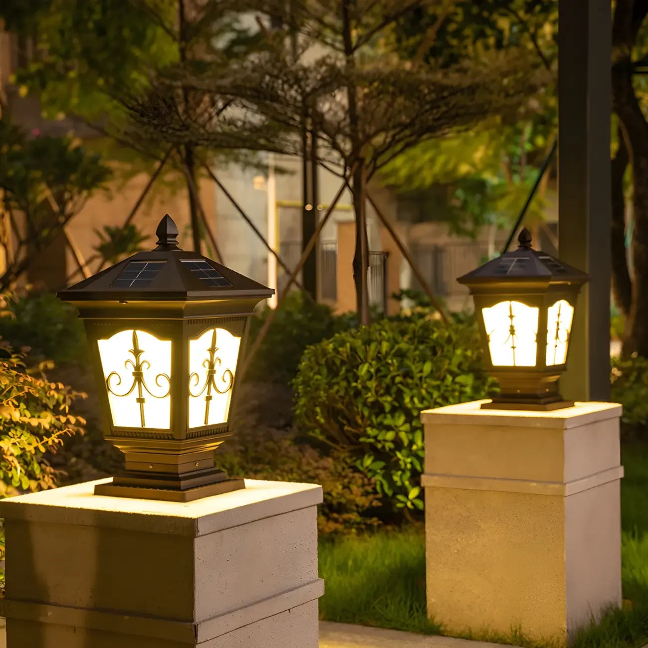 3 Color Light Decorative Contemporary Outdoor Post Light