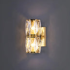 Luxury Geometric Crystal Gold Vanity Light