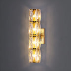 Luxury Geometric Crystal Gold Vanity Light