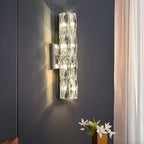 Luxury Geometric Crystal Gold Vanity Light