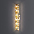 Luxury Geometric Crystal Gold Vanity Light