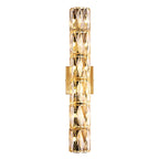 Luxury Geometric Crystal Gold Vanity Light