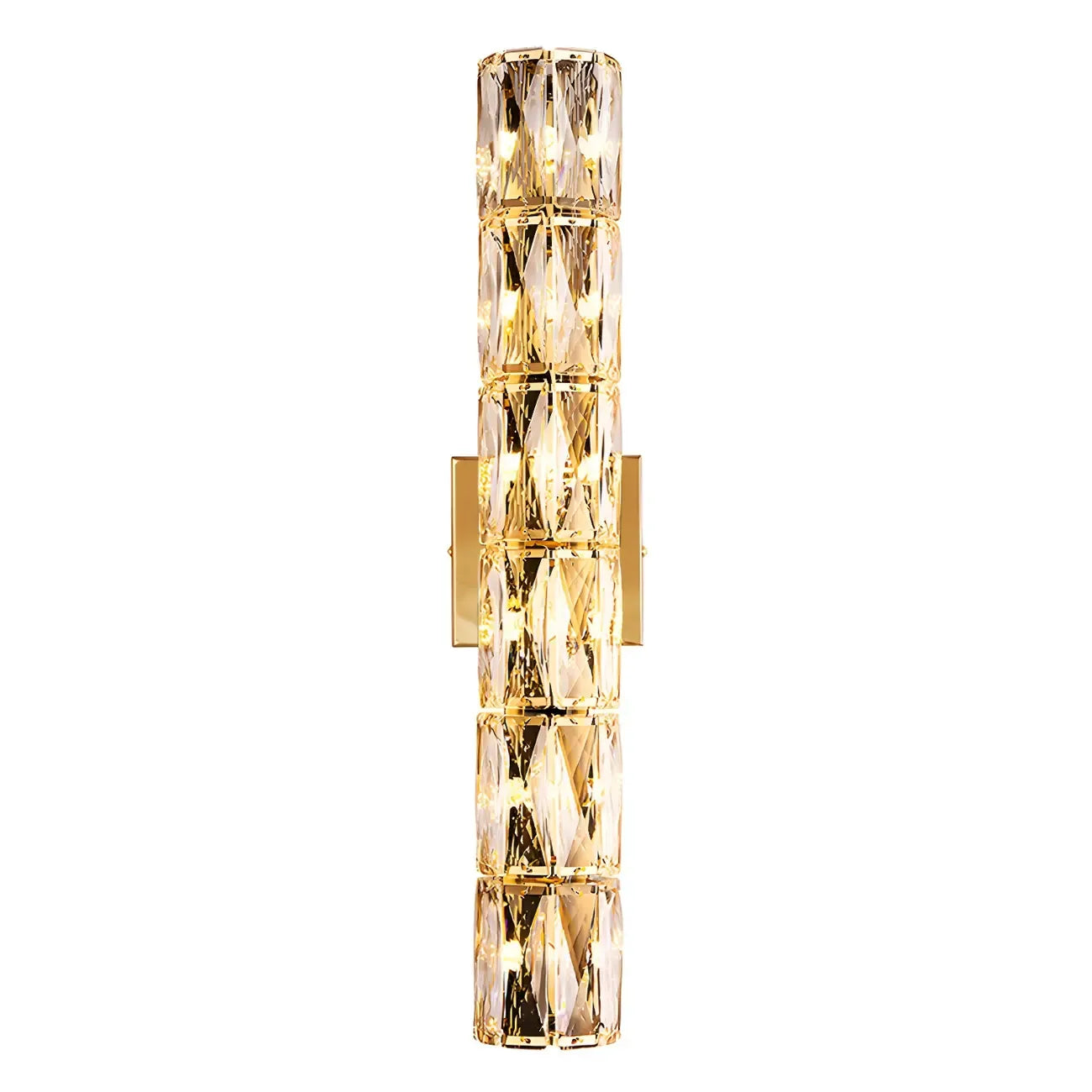 Luxury Geometric Crystal Gold Vanity Light