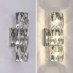 Luxury Geometric Crystal Gold Vanity Light