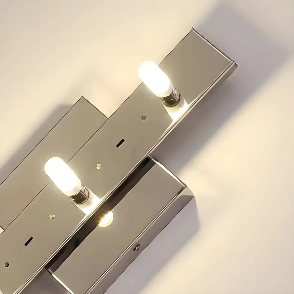 Luxury Geometric Crystal Gold Vanity Light