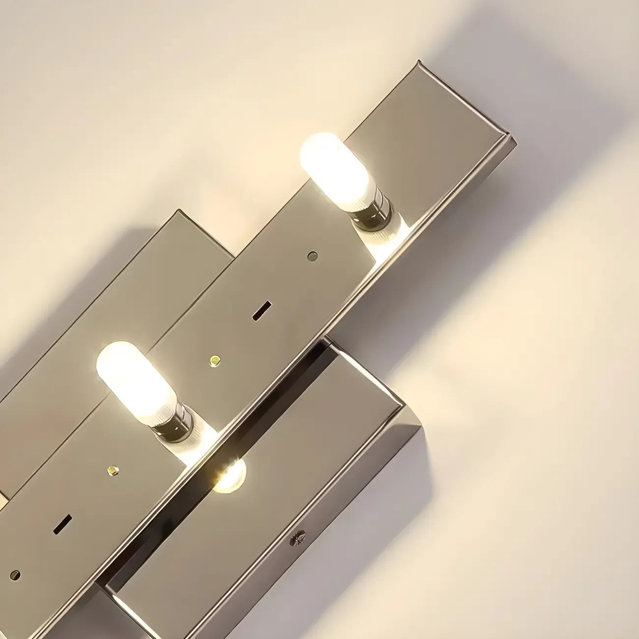 Luxury Geometric Crystal Gold Vanity Light