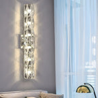 Luxury Geometric Crystal Gold Vanity Light