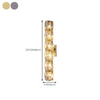 Luxury Geometric Crystal Gold Vanity Light