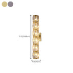 Luxury Geometric Crystal Gold Vanity Light