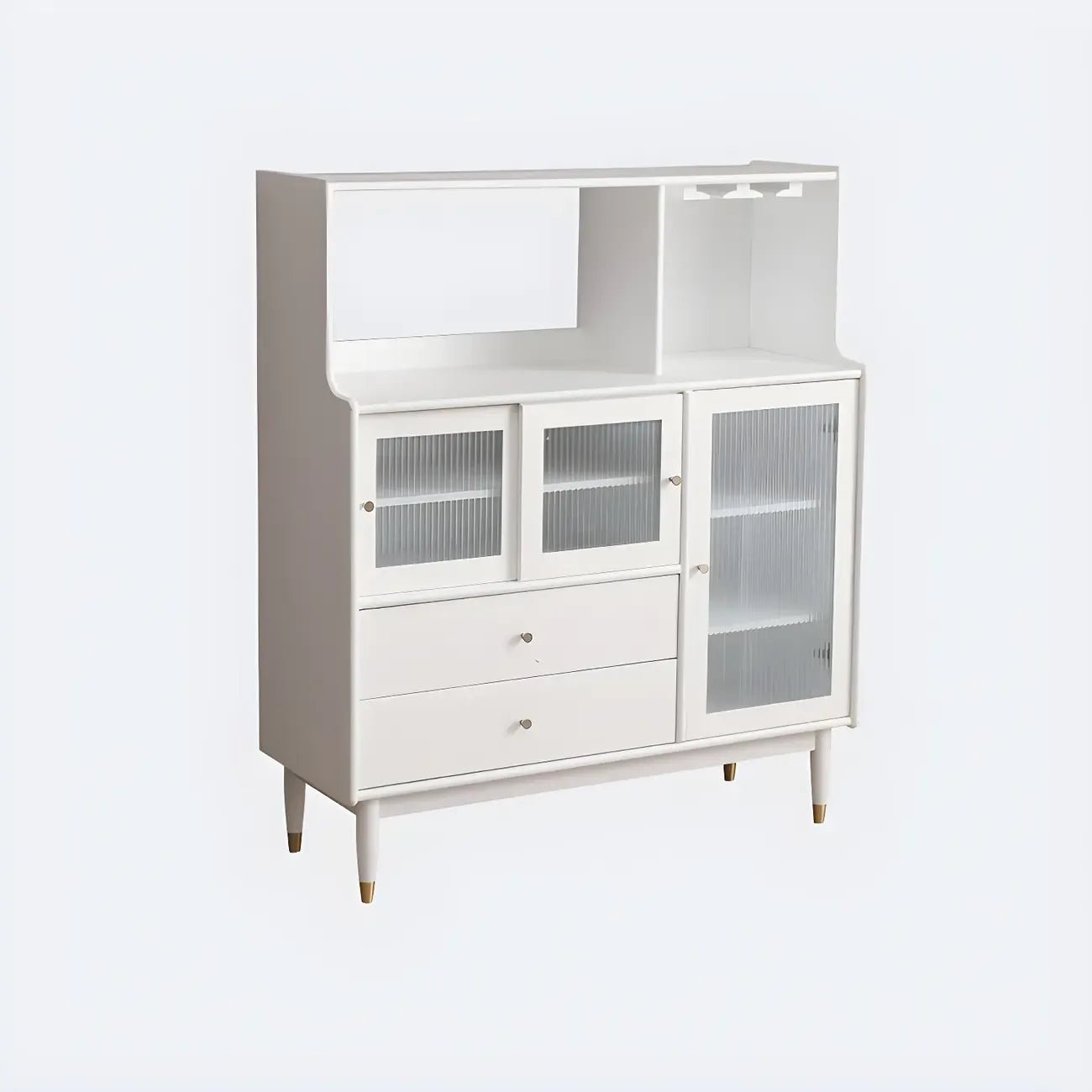 Modern Black Freestanding Wine Rack Large Storage for Living Bar