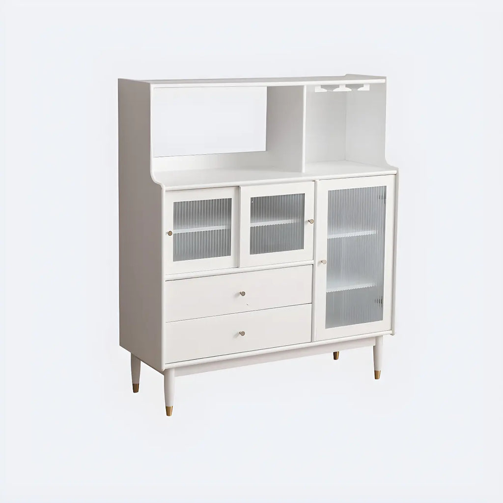 Modern Black Freestanding Wine Rack Large Storage for Living Bar