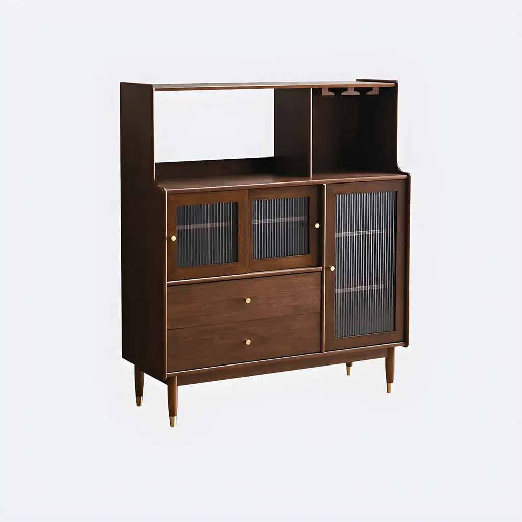 Modern Black Freestanding Wine Rack Large Storage for Living Bar