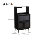 Modern Black Freestanding Wine Rack Large Storage for Living Bar