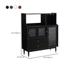 Modern Black Freestanding Wine Rack Large Storage for Living Bar
