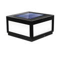 Black Rectangular Solar LED Outdoor Post Lights
