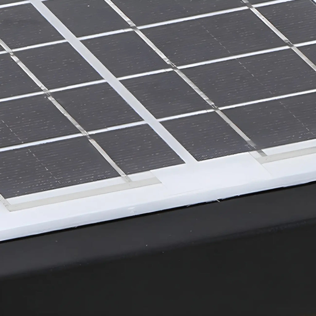 Black Rectangular Solar LED Outdoor Post Lights