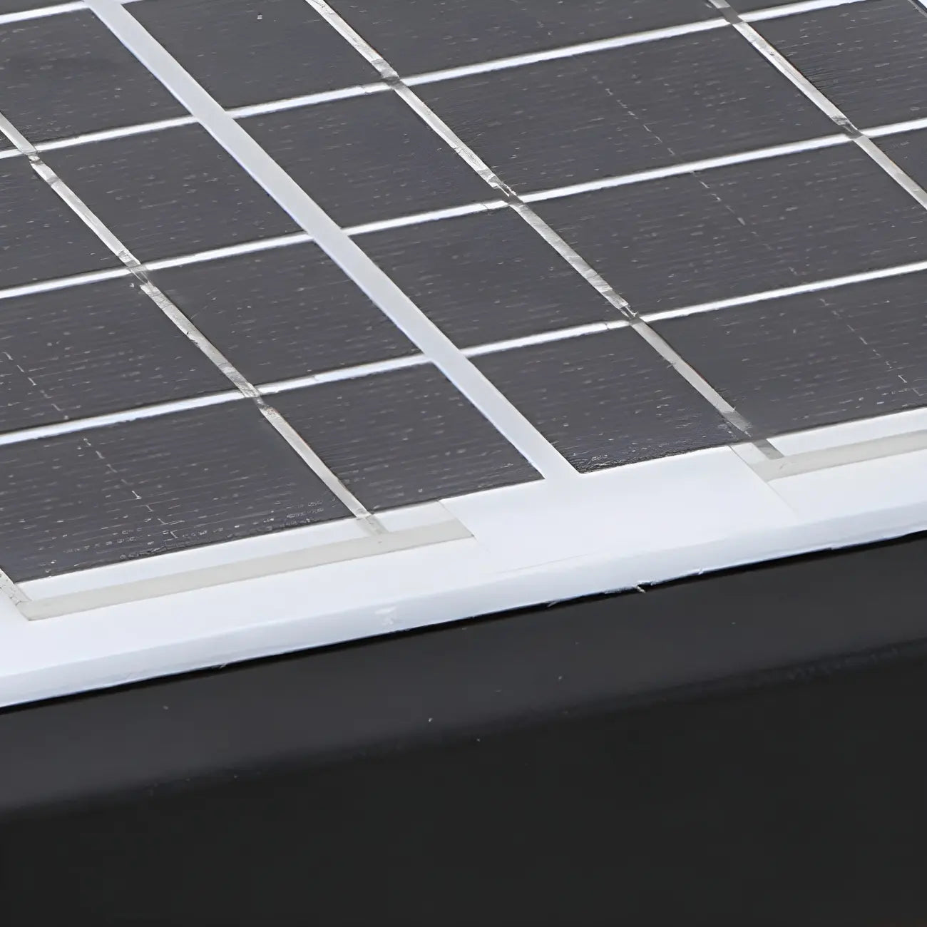 Black Rectangular Solar LED Outdoor Post Lights