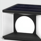 Warm Light Black Cube Solar LED Outdoor Post Lights