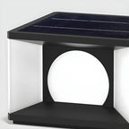 Warm Light Black Cube Solar LED Outdoor Post Lights