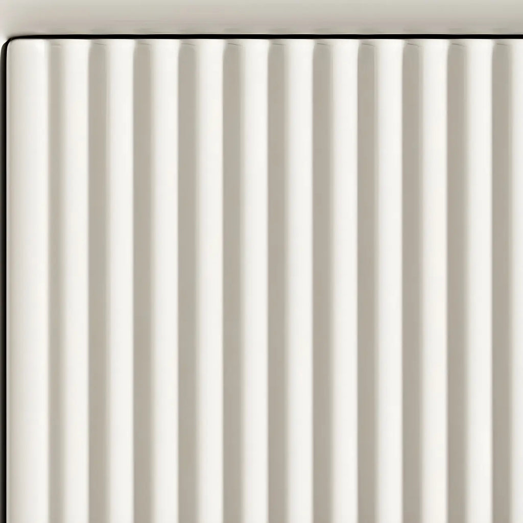 Morandi Narrow Open Back Leather Wood Nightstand