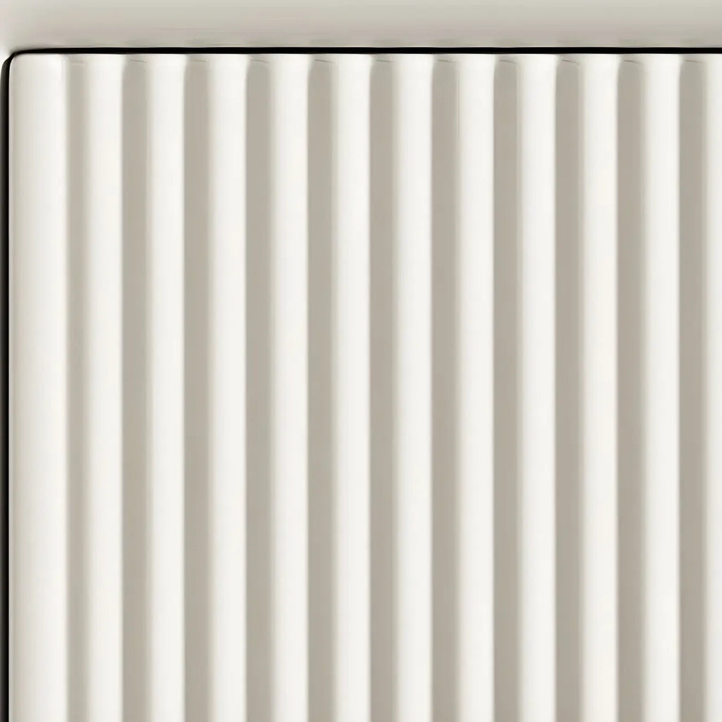 Morandi Narrow Open Back Leather Wood Nightstand