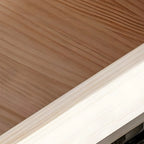 Morandi Narrow Open Back Leather Wood Nightstand