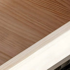 Morandi Narrow Open Back Leather Wood Nightstand