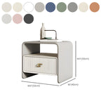 Morandi Narrow Open Back Leather Wood Nightstand