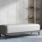 15 Wide Upholstered Rectangle Leather Bedroom Bench with Storage