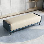 15 Wide Upholstered Rectangle Leather Bedroom Bench with Storage