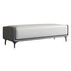 15 Wide Upholstered Rectangle Leather Bedroom Bench with Storage