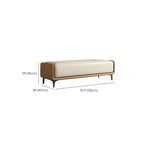 15 Wide Upholstered Rectangle Leather Bedroom Bench with Storage