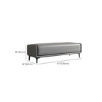 15 Wide Upholstered Rectangle Leather Bedroom Bench with Storage