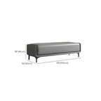 15 Wide Upholstered Rectangle Leather Bedroom Bench with Storage