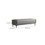 15 Wide Upholstered Rectangle Leather Bedroom Bench with Storage