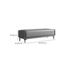 15 Wide Upholstered Rectangle Leather Bedroom Bench with Storage