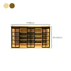 Natural Wall Mount LED Wooden Open Storage Display Cabinet