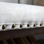 White Modern Upholstered Short Entryway Bench with Shelves